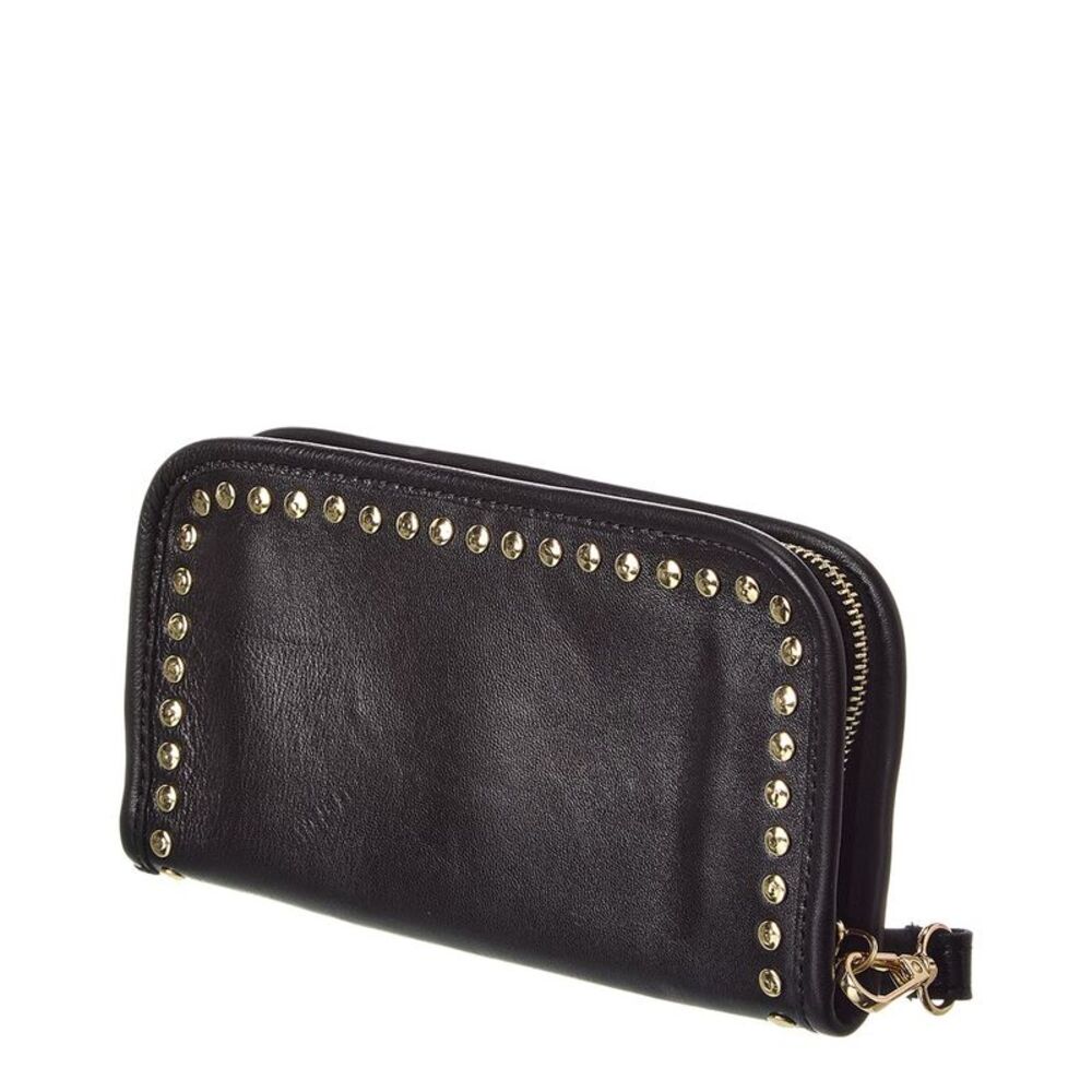 Persaman New York Leona Studded Leather Wallet, Black - Picture 2 of 4